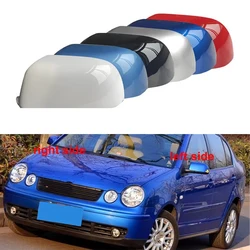 For Volkswagen VW Polo 2002-2005 Car Outside Reverse Mirror Cover Cap Wing Door Side Mirrors Housing Shell Color Painted NEW