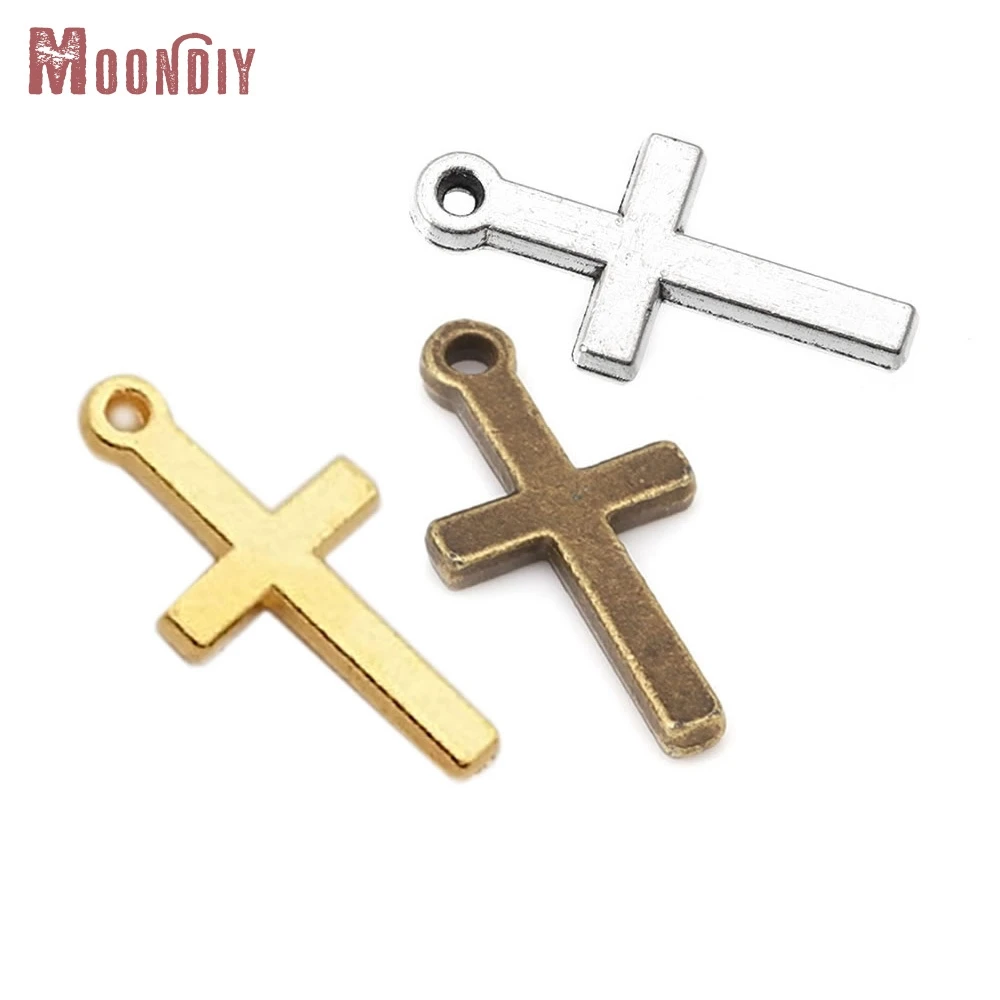 

50PCS 19x9MM Antique Bronze Zinc Alloy Cross Charms Pendants High Quality Diy Necklace Earrings Jewelry Making Accessories