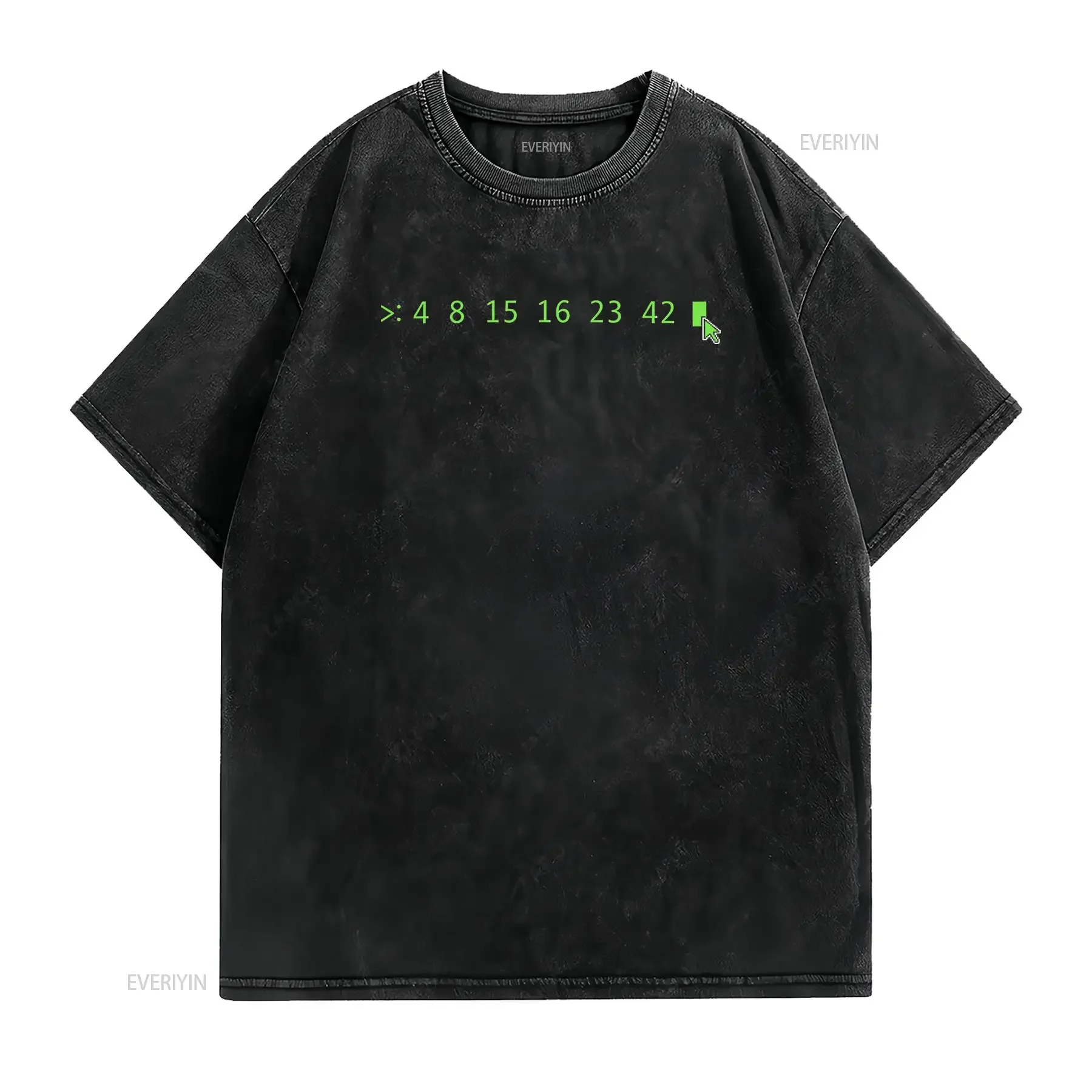 Men'S T Shirt from The Lost Dharma Initiative Featuring Numbers 4 8 15 16 23 106 68 cm a Neon Green Design This Black Casual