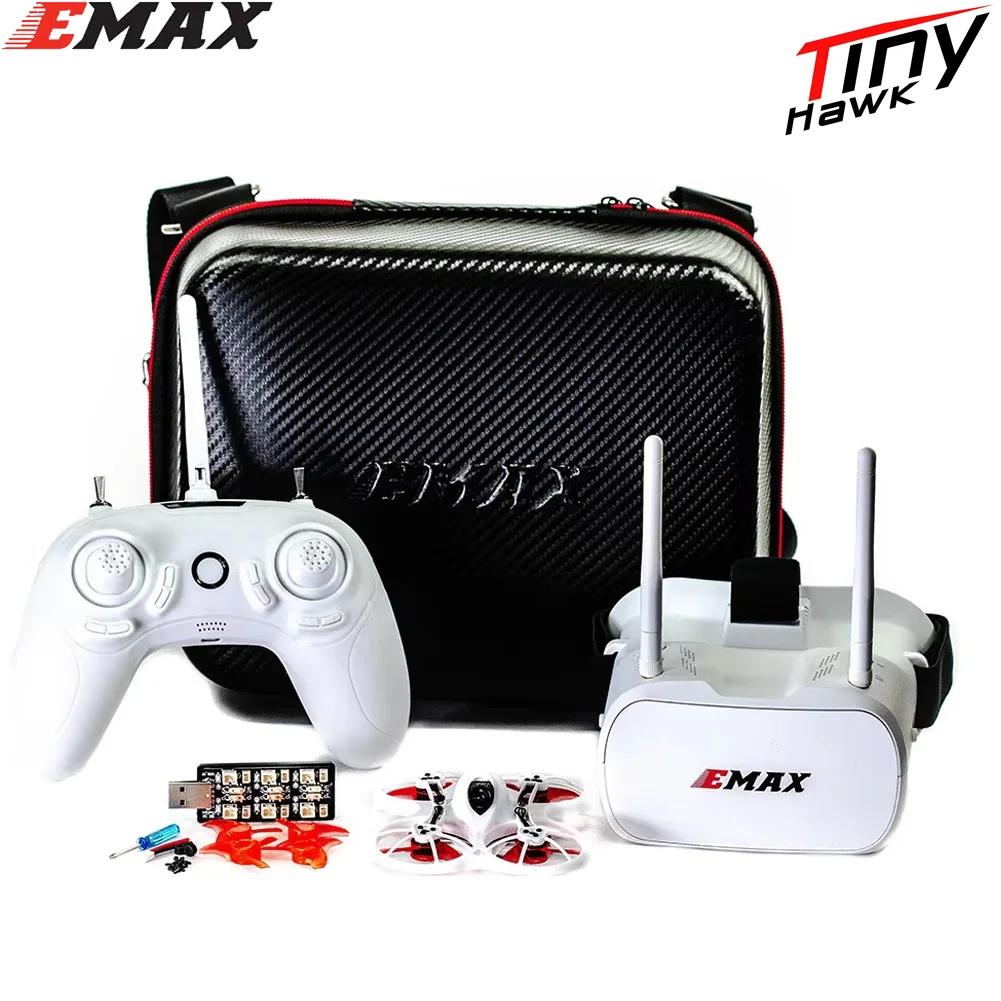 Emax Tinyhawk 75mm F4 Magnum Mini 5.8G Indoor FPV Racing Drone With Camera RC Drone 2~3S RTF Version with 2 pair props for gift