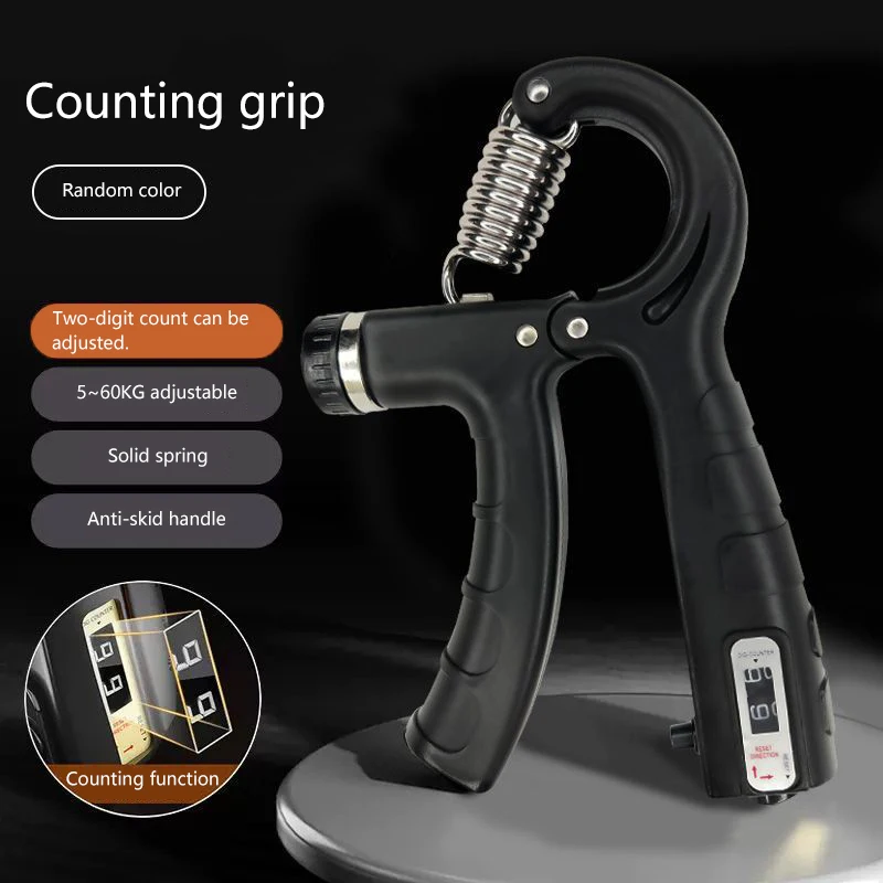 

5-60kg Adjustable Hand Grip Strengthener Hand Grip Trainer With Counter Wrist Forearm And Hand Exerciser For Muscle Building
