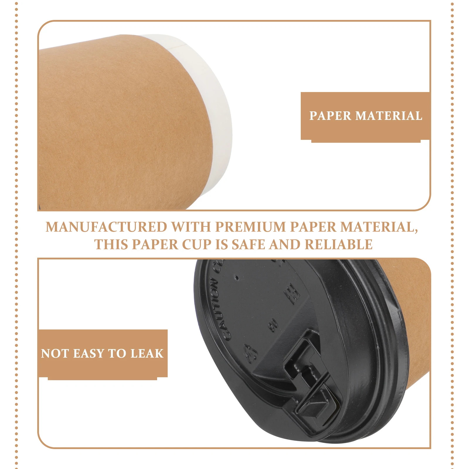 

50pcs Coffee Cup Disposable Paper Cups Thick Double Layer Insulated Hot Beverage Cups Milk Juice Party Practical 8oz