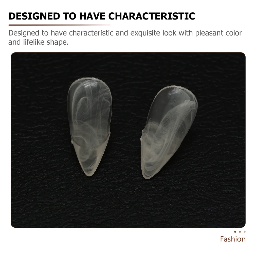 4Pairs الراتنج وهمية الأسنان تأثيري مصاص دماء الأنياب هالوين مخيف الدعائم حفلة تنكرية زي أطقم الأسنان وهمية