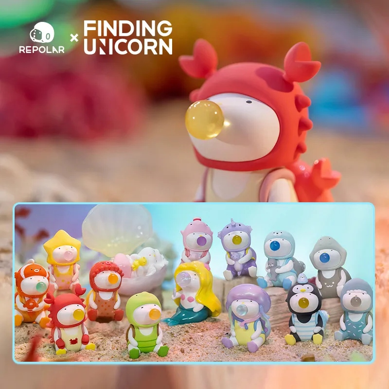 Finding Unicorn REPOLAR Marine Creature Series Blind Box Toys Kawaii Anime Action Figure Caixa Caja Mystery Box Dolls Girls Gift