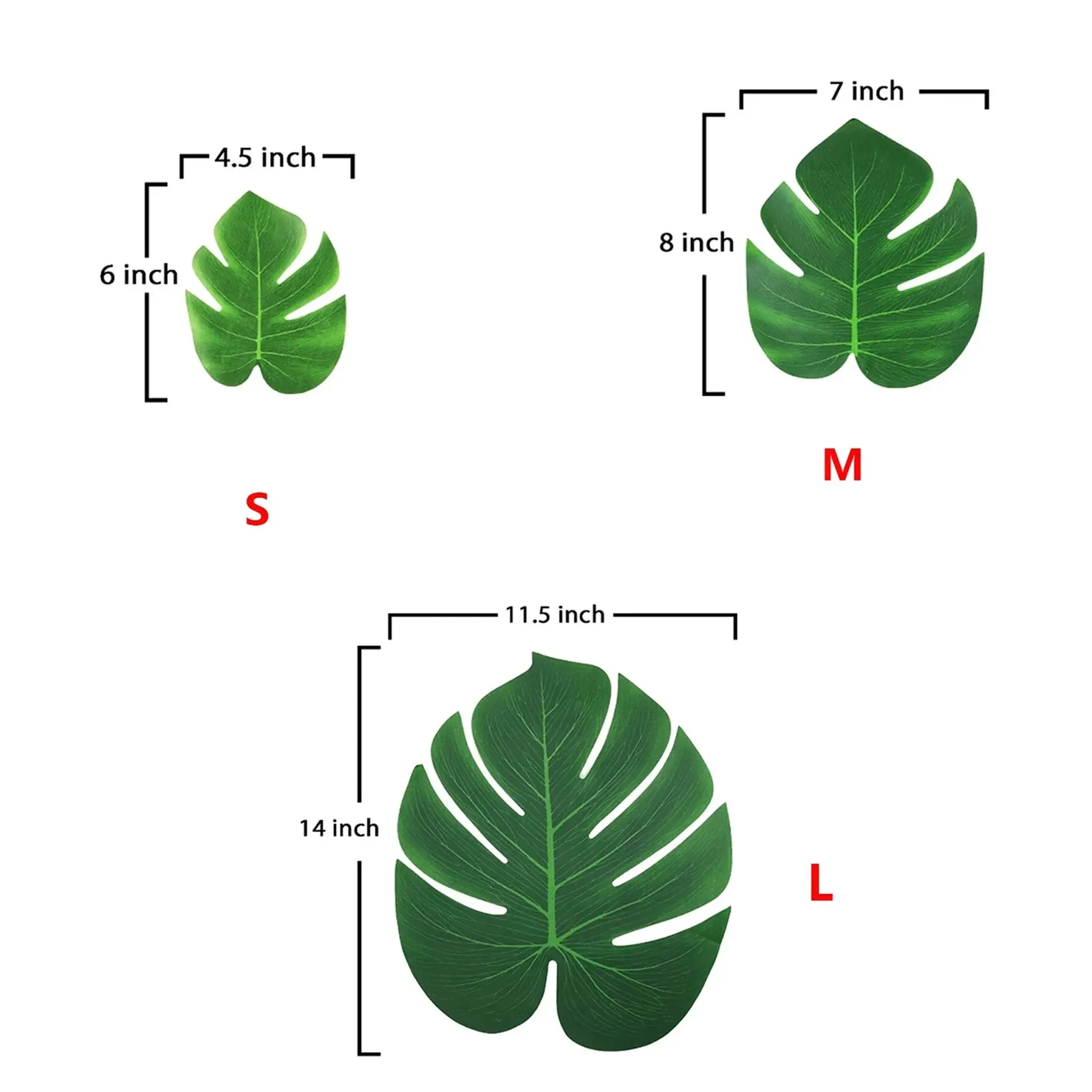 Feuilles de Palmier Tropicales Artificielles, pour Jungle, Safari, Plage, Hawaïenne, Luau, Thème, Mariage, ixd\'Anniversaire, Décor de Table, 12