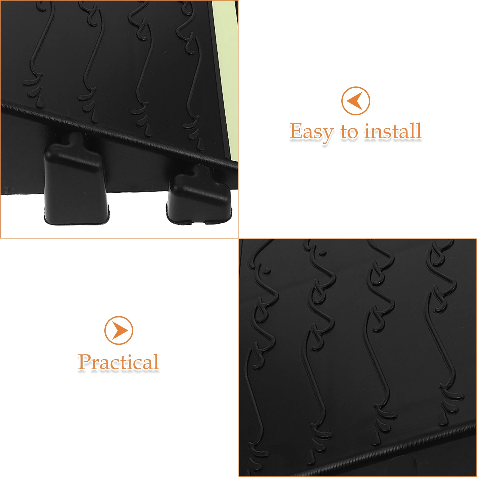 12.38x5.11 بوصة الفلورسنت منحدر الباب حصيرة الثلاثي المنحدر وسادة لمدخل داخلي عدم الانزلاق سطح روبوت فراغ تسلق المعونة