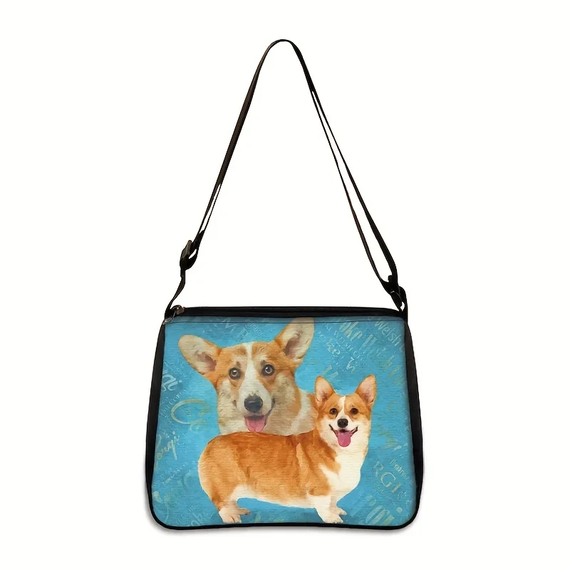 

1Pc Cute Dog Print Shoulder Bag, Casual Square Zipper Underarm Bag, Perfect Armpit Bag For Daily Use Daily Casual Bag