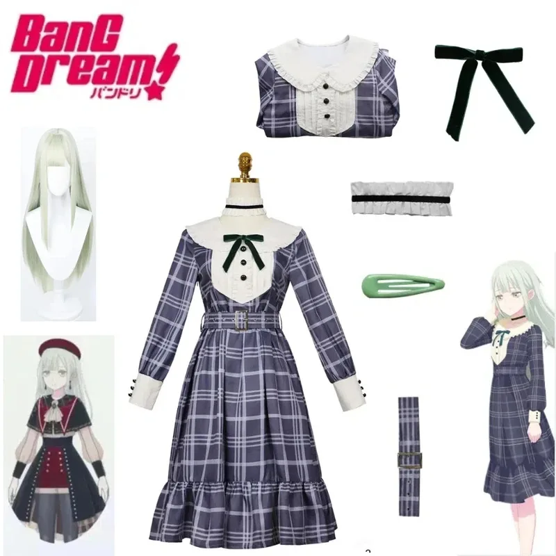 

Japanese Manga Wakabutsumi Cosplay Role Ave Mujica Wakabutsumi Cosplay Stage Costume Wakabutsumi Plaid Dress JK Dress