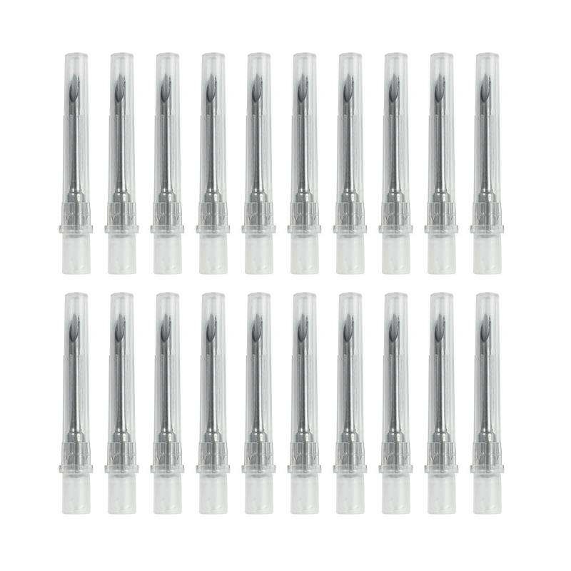 20pcs 134.2Khz RFID Pet ID Glass Chip 1.25x7mm EM4305 FDX-B Animal Microchip with Needle Tip for Dog Cat Pet
