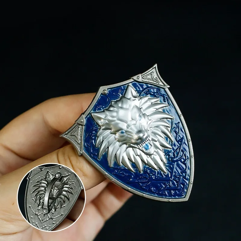 New 6cm Wolf King Shield Alloy Anime Model Crafts Desktop Decoration Game Peripherals Collection Exquisite Festival Gift Toy Kid