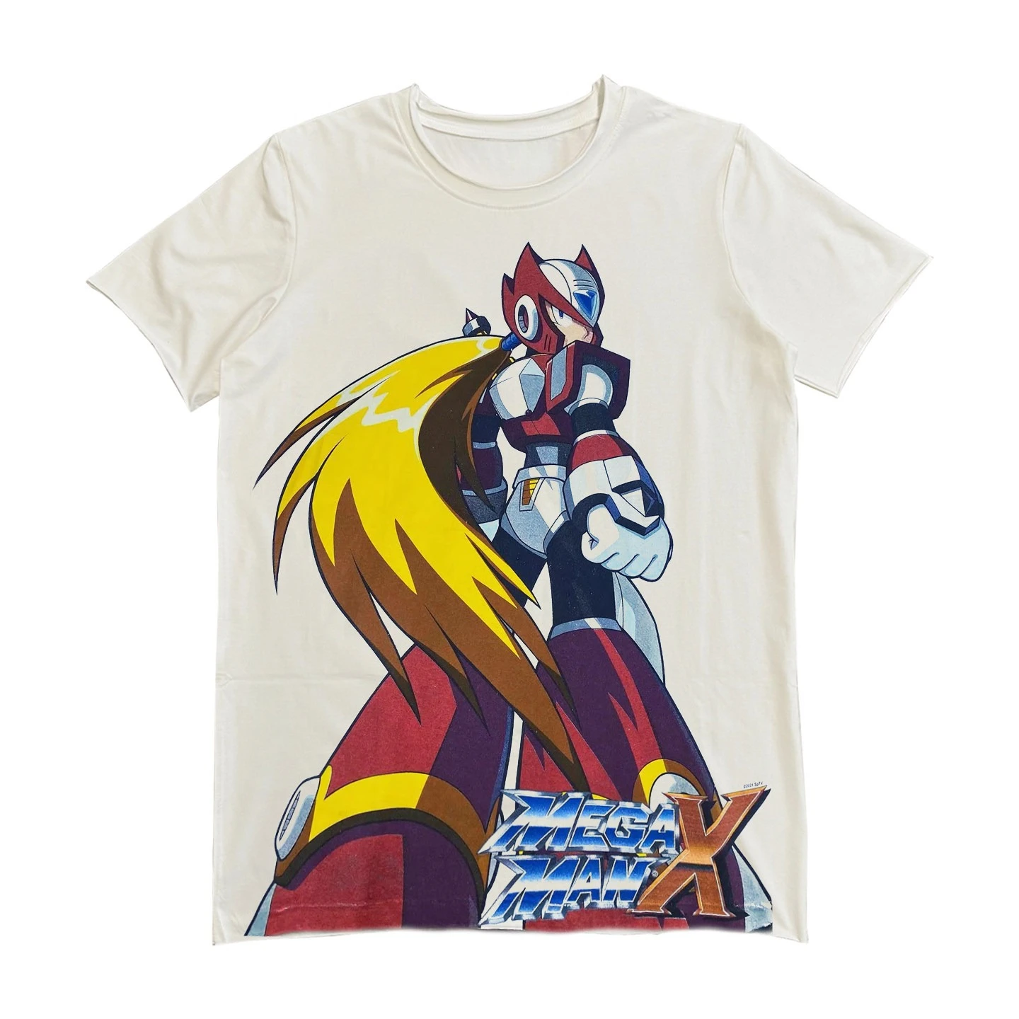 Rockman Graphic Cotton Tee Future Wind Virtual Japanese-style Oversized Short-Sleeved T-Shirt