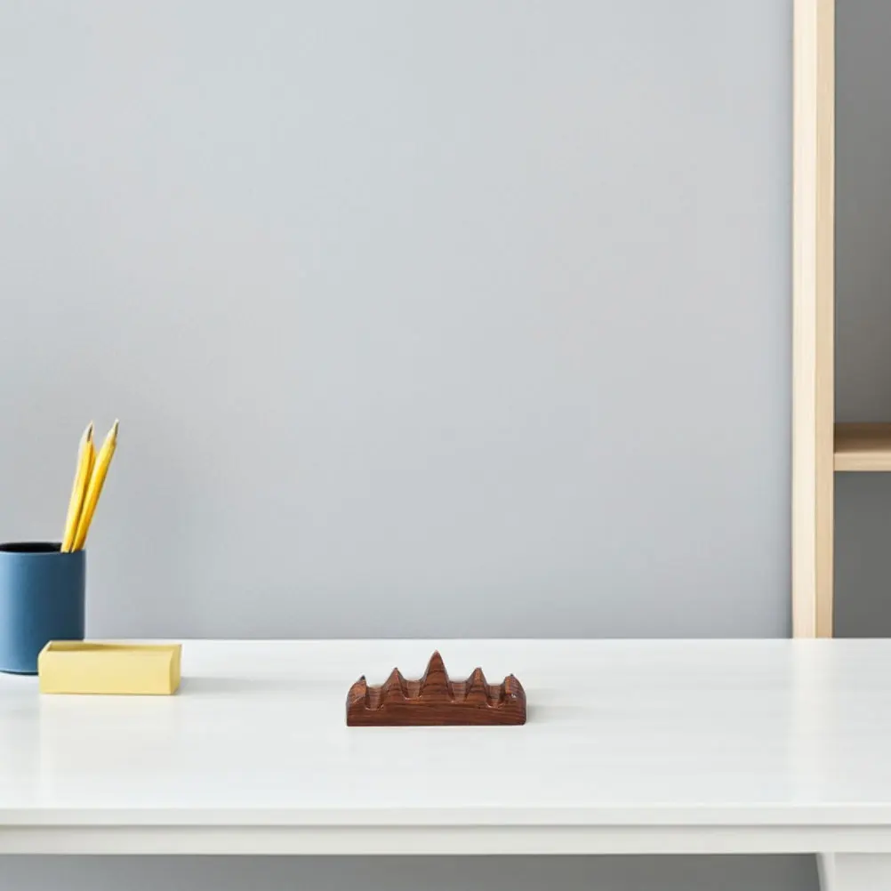 

2 Pcs Brush Holder Pen Rack Portable Calligraphy Artist Wood Chinese Convenient Paint Stand Writing