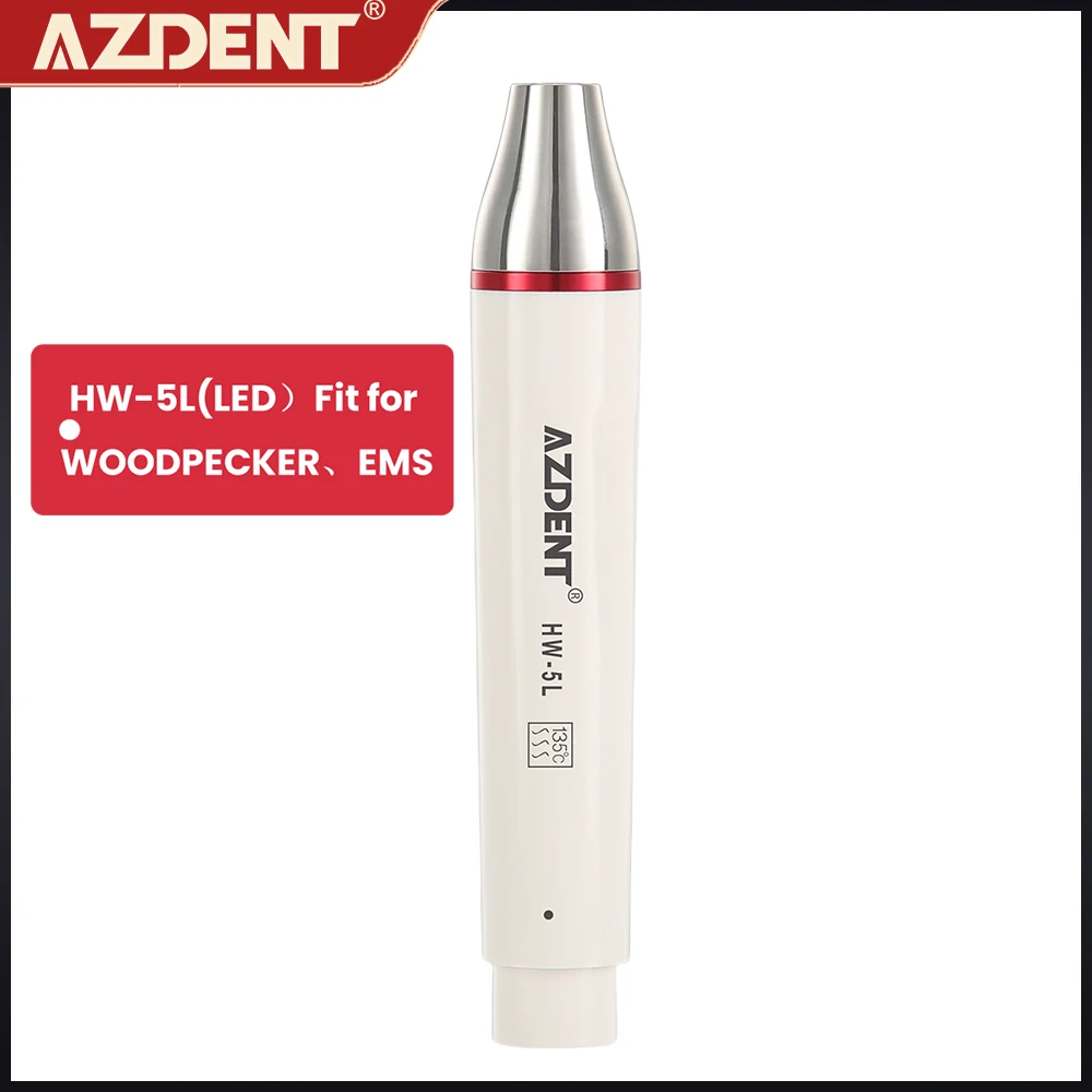 AZDENT New Dental LED Light Ultrasonic Piezo Scaler Handpiece Fit for Woodpecker EMS Dental Ultrasonic Scaler 135℃