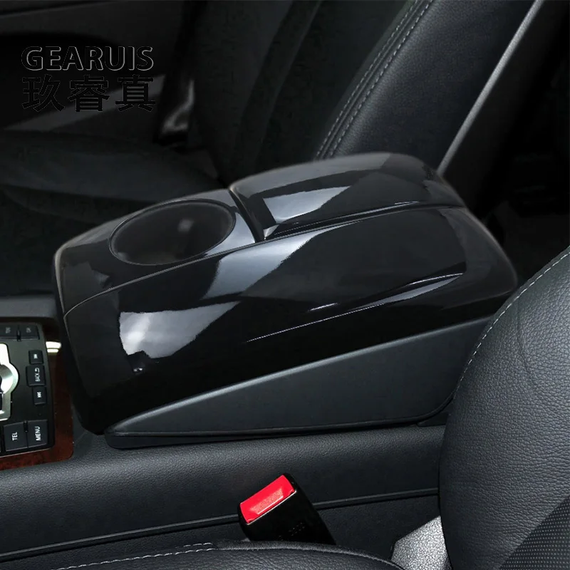 Car Styling Center Console Tidying Armrest Box Panel decoration Cover Sticker Trim For Audi Q7 4l 2006-2015 Interior Accessories