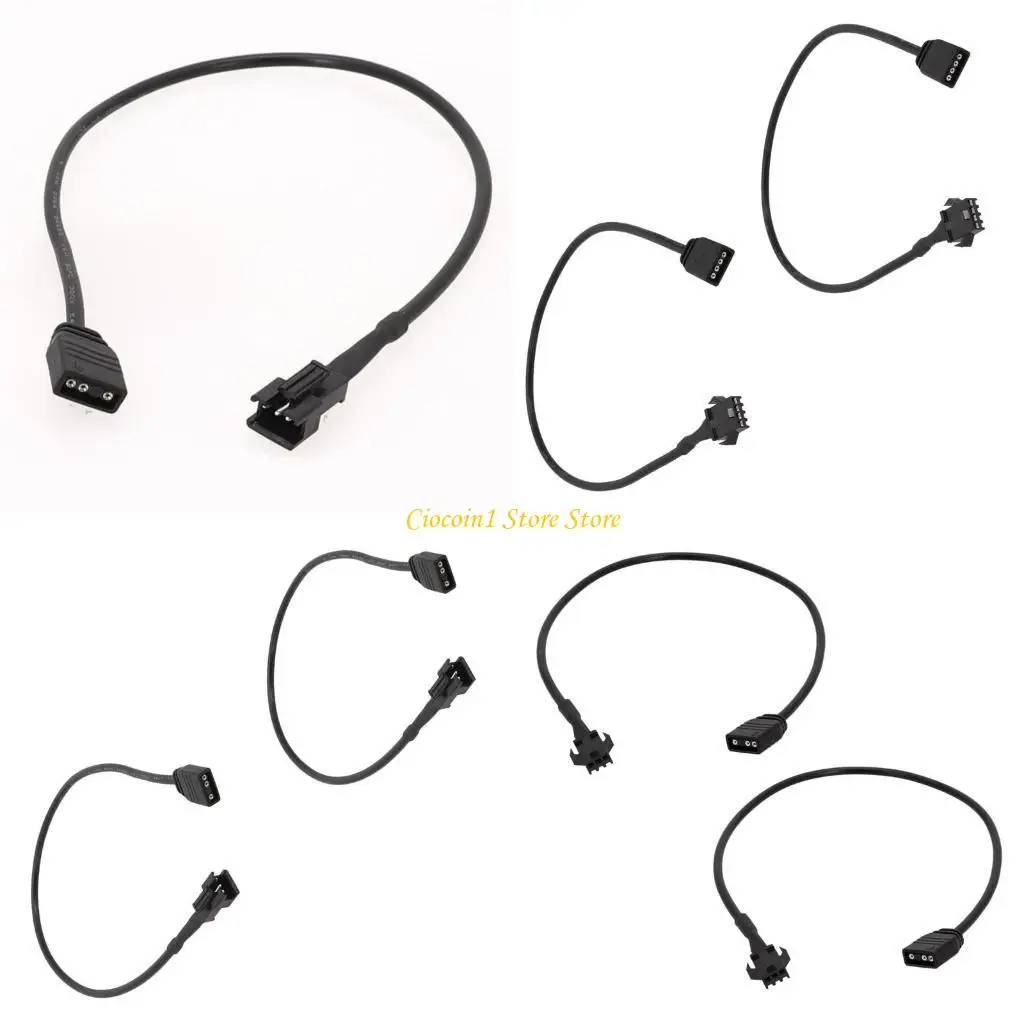 

ARGB Extension Cable 5v12v 4Pin to SM4Pin Female ARGB Extension Cable for DEEPCOOL/Lian Li PC Case SM4Pin Female Adapter