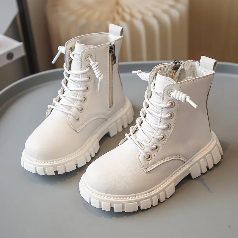 Girl Shoe Autumn Winter Girl Ankle Boot Fashion Non-slip Boy PULeather Short Boot Children Korea Boot Fall Toddler Girl Boot