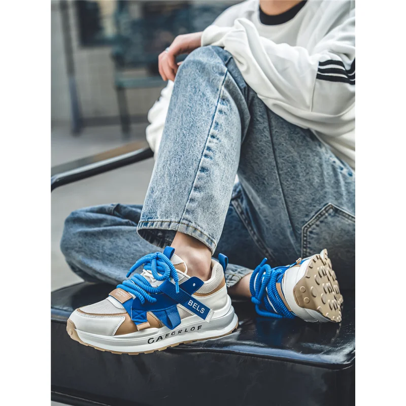 

Men's Shoes 2025 New Autumn Trendy Brand Torre Men's Thick Sole Increased Casual Flow Reflective Sports Running Trendy Shoes