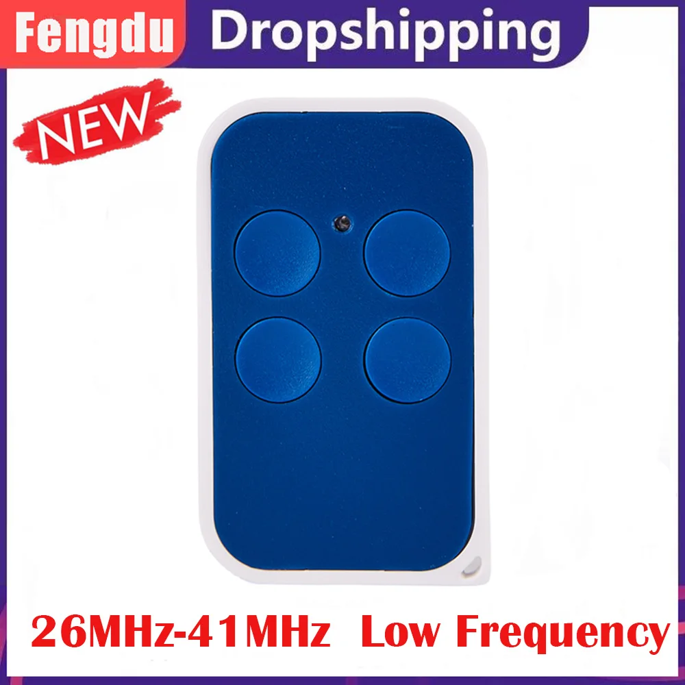 

Low Frequency Garage Door Remote Control Blue Button 26mhz to 41mhz for Fixed Code Replacement Transmitter Garage Door Opener