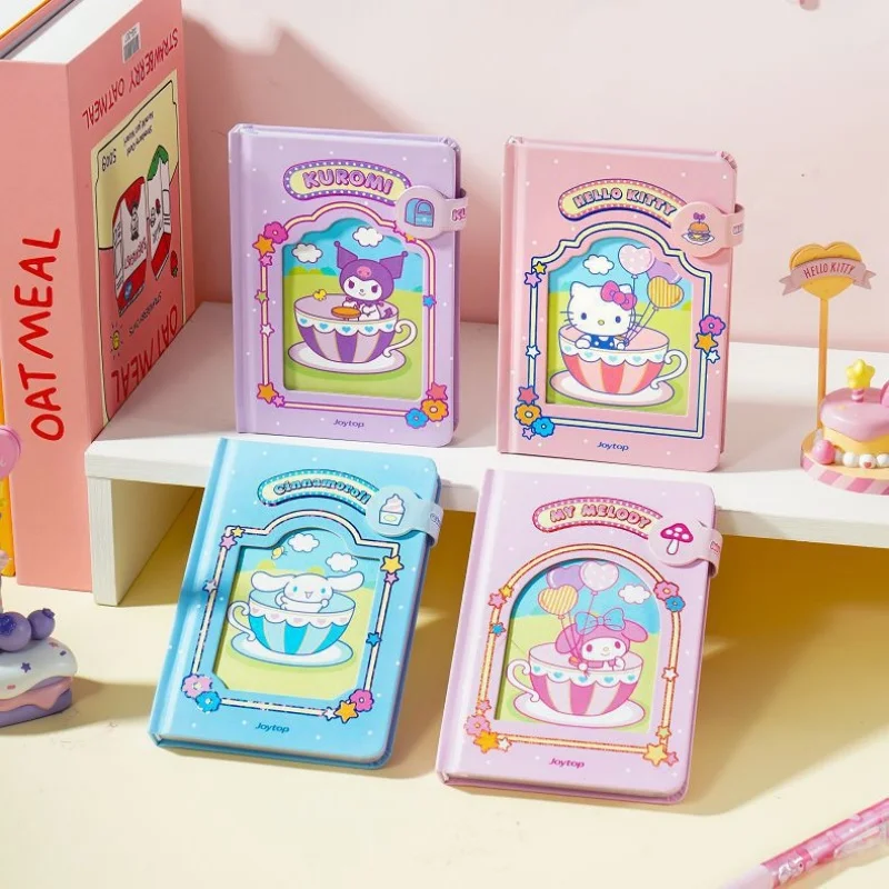 4pcs/lot Sanrio Kuromi Melody Cinnamoroll Kitty Memo Pad Cute Portable Note Book Diary Planner Stationery Gift School Supply
