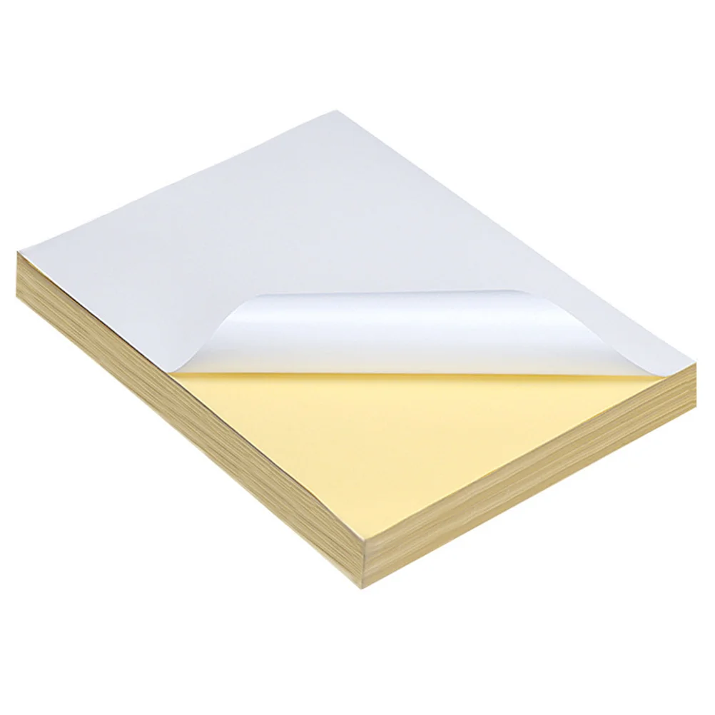 100 peças papel de digitação adesivo a4 adesivos em branco de alta qualidade para a vida diária escritório escola conveniência papel de digitação a4