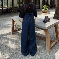 Zhang Beibei Youth with You Long Staple Cotton Japanese Style Anti-Aging Denim Overalls Women's Fashion Jeans Overalls