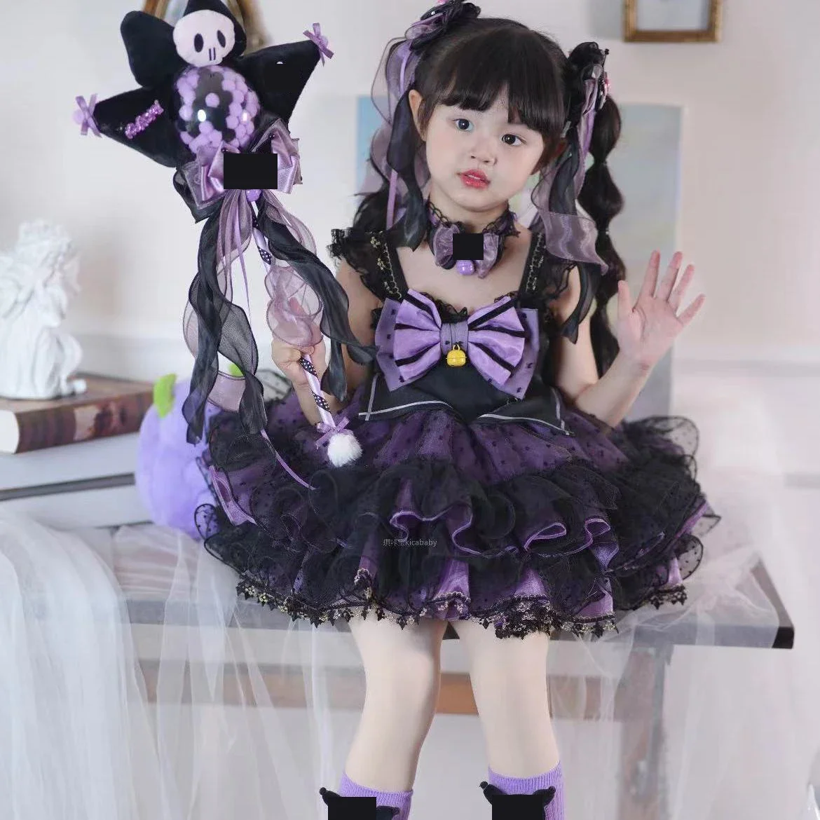 

Летнее бальное платье в стиле Лолиты, платье с открытой спиной, детские кружевные юбки принцессы для девочек, детский газовый сарафан для дня рождения