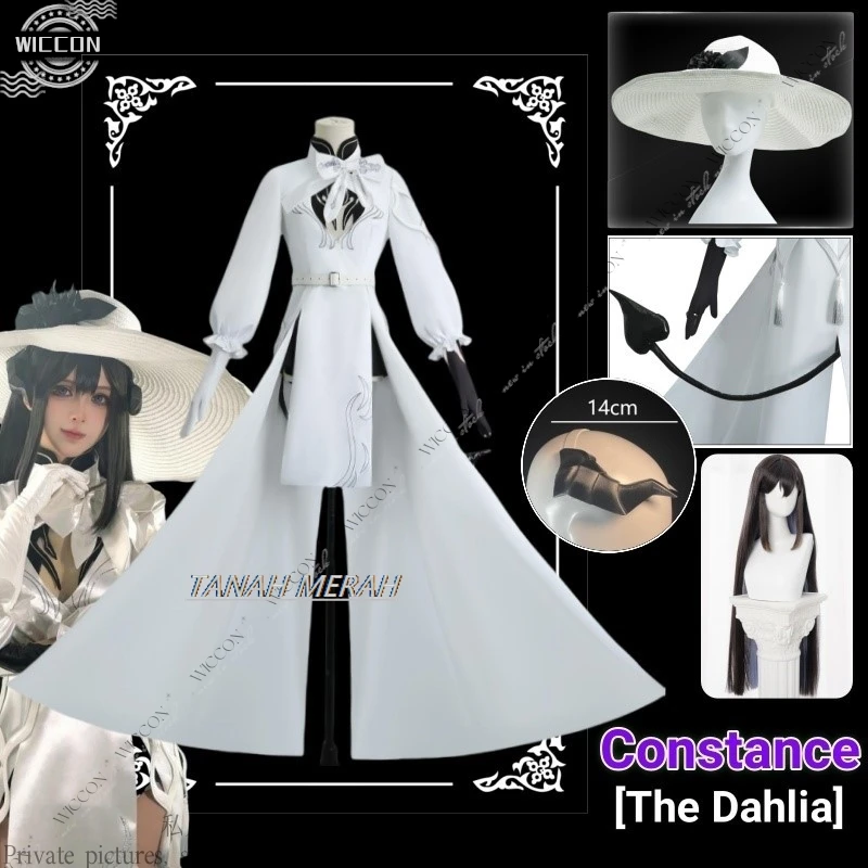 The Dahlia Game Honkai: Star Rail Constance Cosplay Costume Headwear Wig Role Play Hat Carnival Party Suits Annihilation Gang