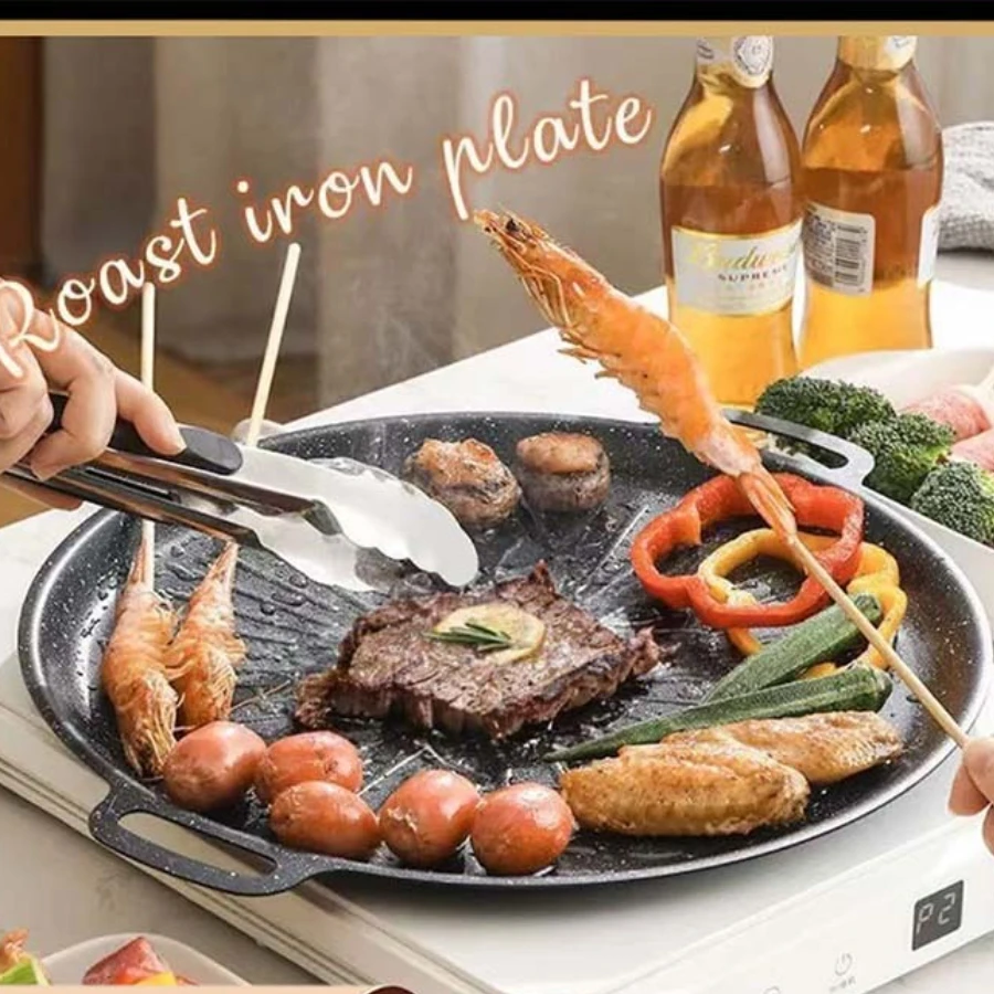 

Granite Stone Non-Stick Grill Pan - Flat Skillet for Steak Eggs Pancakes PFOA-Free Induction Compatible