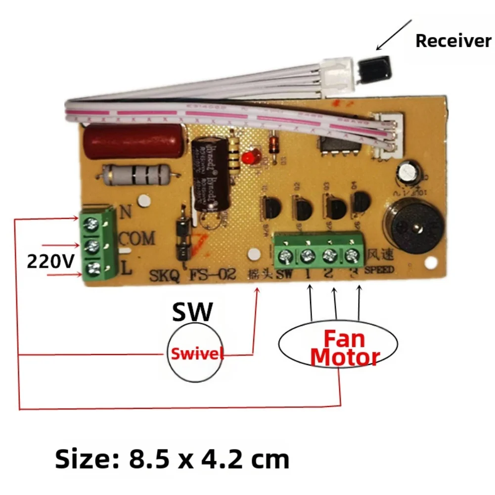 Oscillating Module Fan for Control Board for Total 400W Output 6-10 Meters Range Fan Control Board Replacement