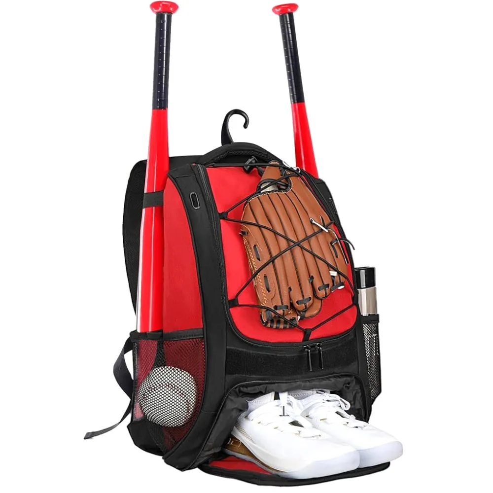 

New Bat Helmet Holders Baseball Bag Large Capacity Ventilated Bat Bag Water-Resistant Shoe Compartment T Ball Bat Equipment Bag