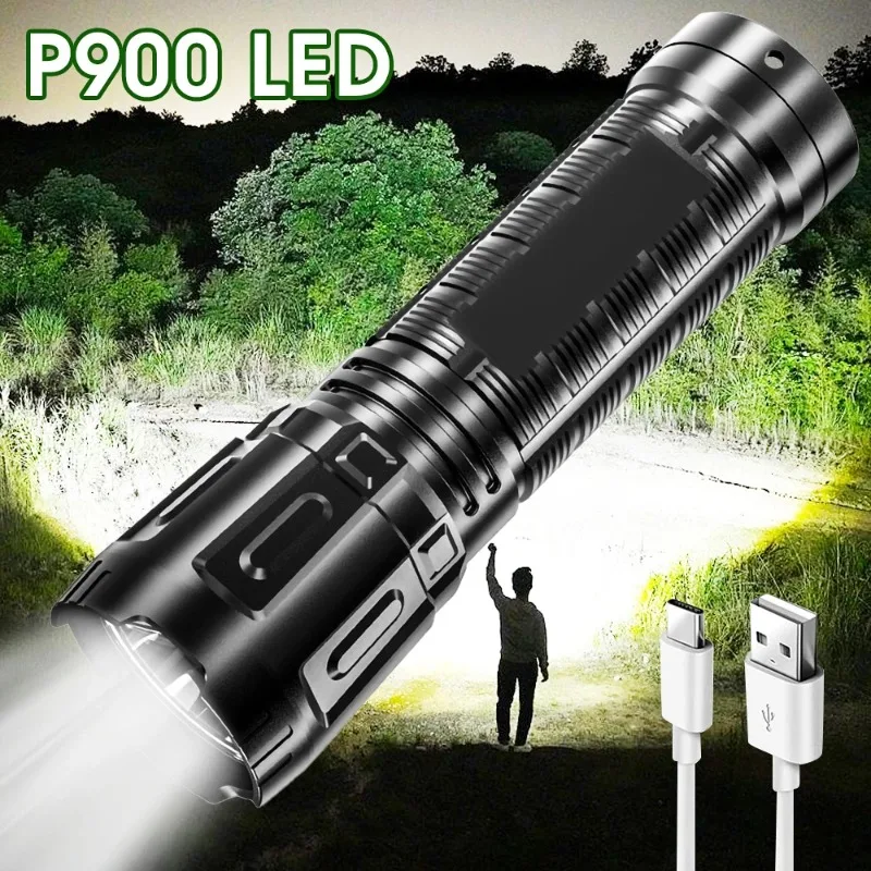 Mini LED Flashlight USB Charging Flashlight OSL LED Lamp Beads Torch Portable Camping Waterproof Outdoor Camping Lantern Light