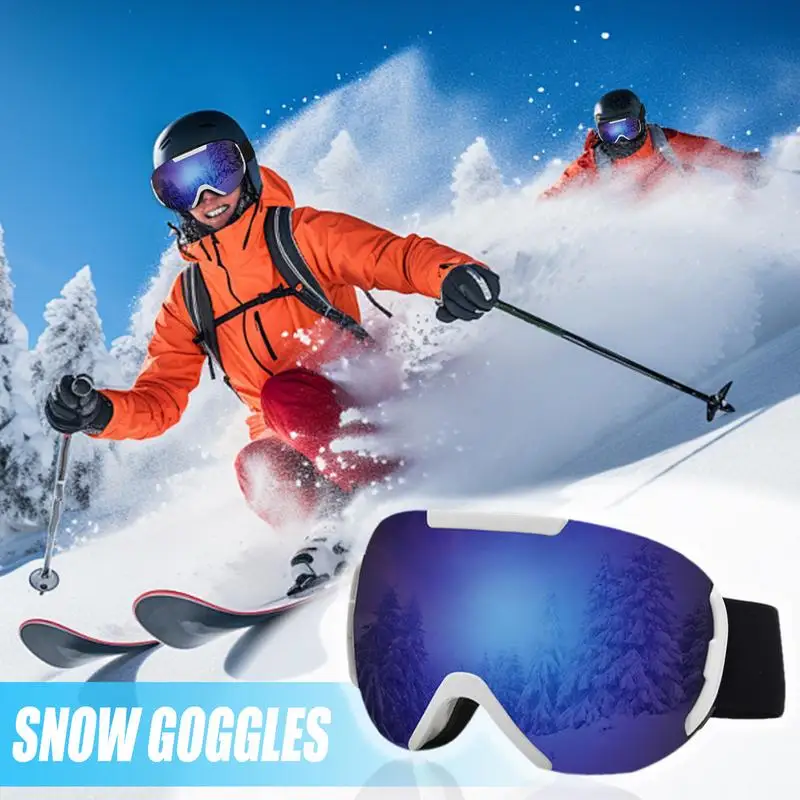 Otg Snow Goggles Snow Ski TPU Frame Goggles For Kids Unbreakable PC Lenses Winter Snow Sports Goggles Youth For Skiing