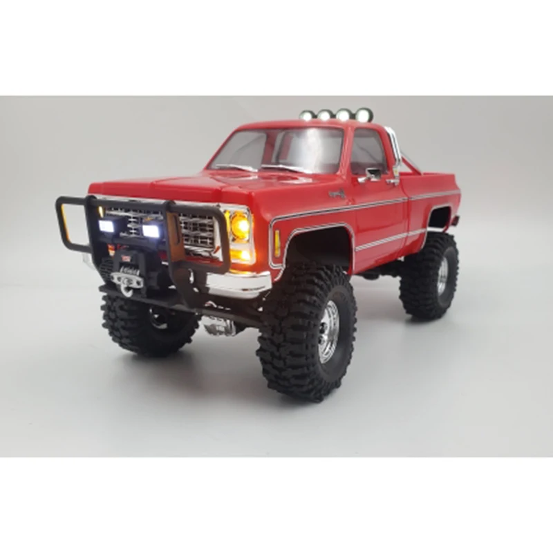 TRX4M Climbing Car LED Front and Rear Lights Roof Round Light for 1/18 RC Crawler Car Traxxas TRX4-M Chevrolet K10 Upgrade