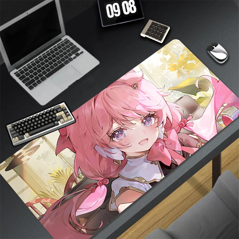 Computer Gaming Accessories HD Mousepad Office PC W-wuthering Waves Encore Mouse Pad Keyboard Pad Desk Decoracion Anime Desk Mat