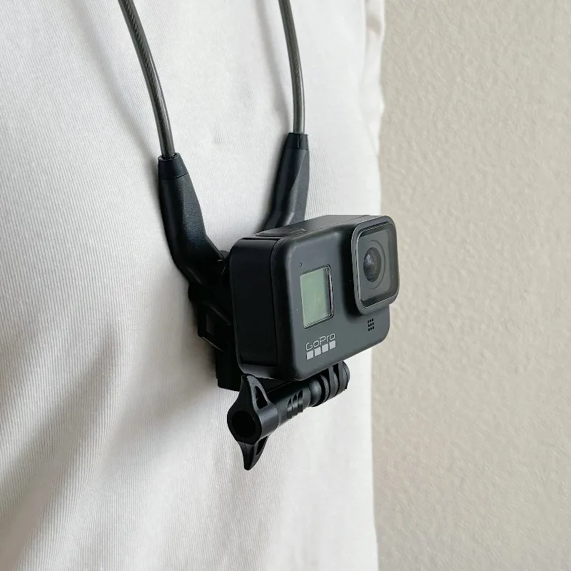 Neck Mount Holder for Action Camera POV First Person View Flexible Hands-Free For GoPro Insta360 DJI Vlog Recording Outdoor Use