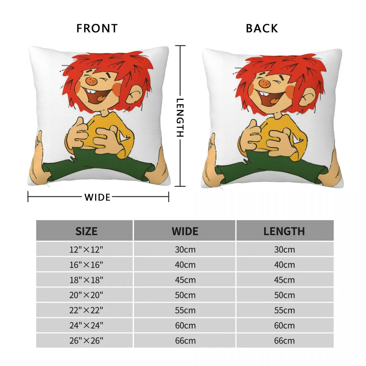 Meister Eder Und Sein Pumuckl Square Pillowcase Polyester Linen Velvet Creative Zip Decor Sofa Seater Cushion Cover 18