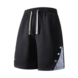Calções Casuais dos homens Coreano Verão Calções Esportivos de Alta Qualidade Roupas Masculinas Harajuku High Street Cordão Calças Curtas Novo 2023