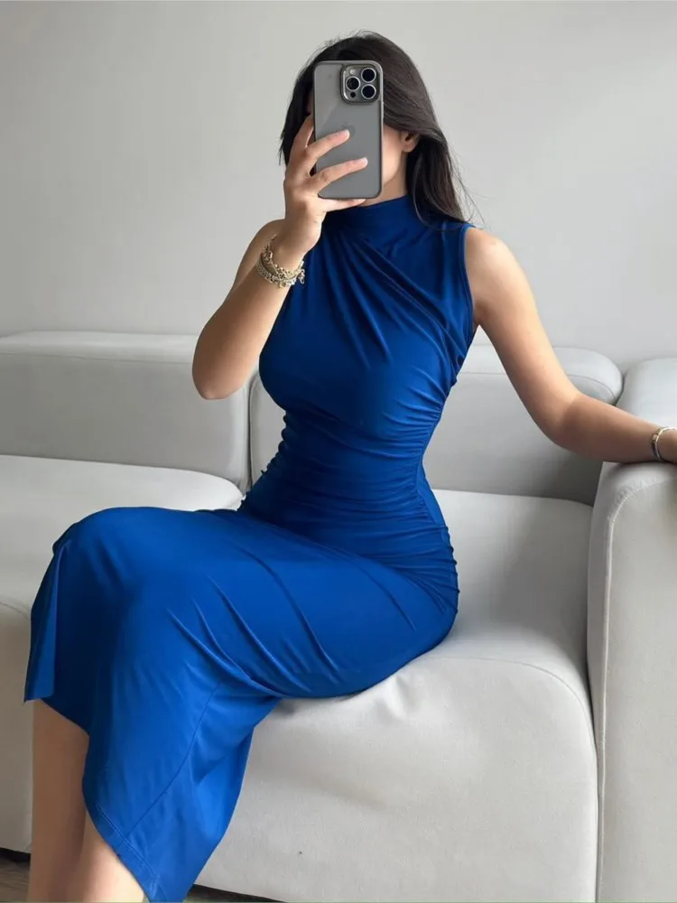 are bodycon dresses still in fashion 2024 Slim Sleeveless Dress Women Summer topt3pages Beyoncé And Blue Ivy Select Size:XL-42