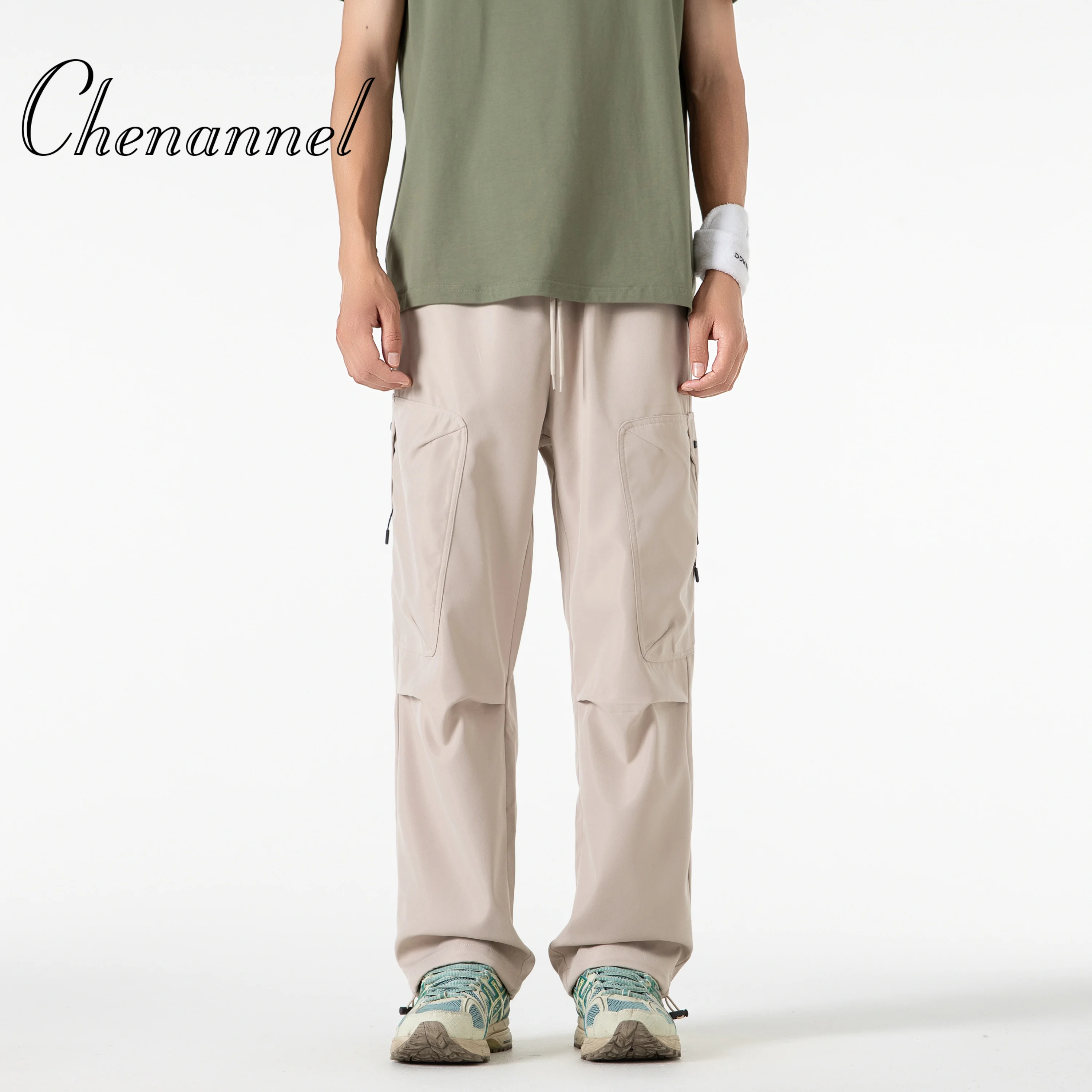 

Американский стиль, лоскутные горные стильные уличные рабочие брюки, мужские длинные брюки, широкие брюки, повседневные спортивные брюки с прямыми штанинами