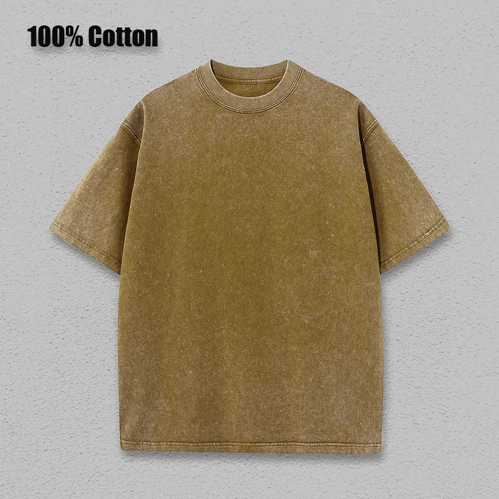 

Большие футболки для женщин и мужчин, винтажные футболки в тяжелом весе для спортзала, хлопковые мешковатые футболки для тренировок, однотонные уличные модные топы