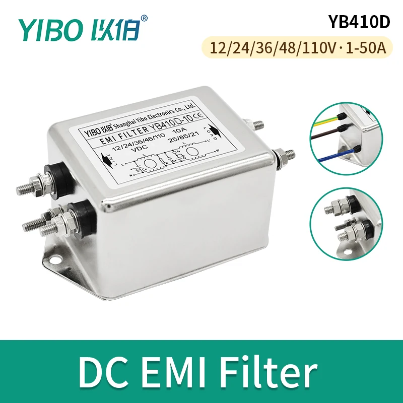 Filtro alimentatore CC YIBO 220 V anti-interferenza YB410D