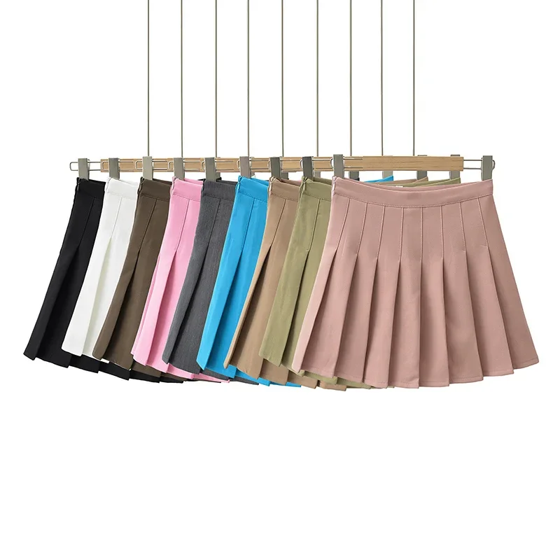 

Women High Waist Zipper Girls Dancing JK Mini Skirts japanese style Pleated Skirts Black Fashion Student A Line Faldas miniskirt