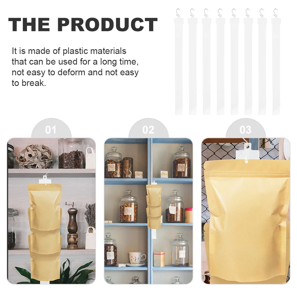 

8pcs Hanging Display Strips 50cm Foldable 8 Hooks Durable Plastic Merch ise Strips for Supermarket Shop ganization Space Saving