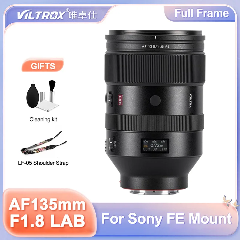 VILTROX 135mm F1.8 LAB AF Full Frame Telephoto Mirrorless Lens for Sony E FE mount A7MIV A7MV A7R5 A9 A7SIII FX30 NEX5N A7CII