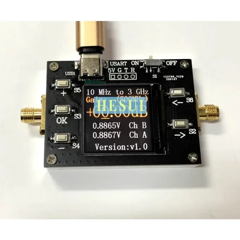 10M-3GHZ 120DB large dynamic range CNC gain amplifier 0.01DB stepping RF