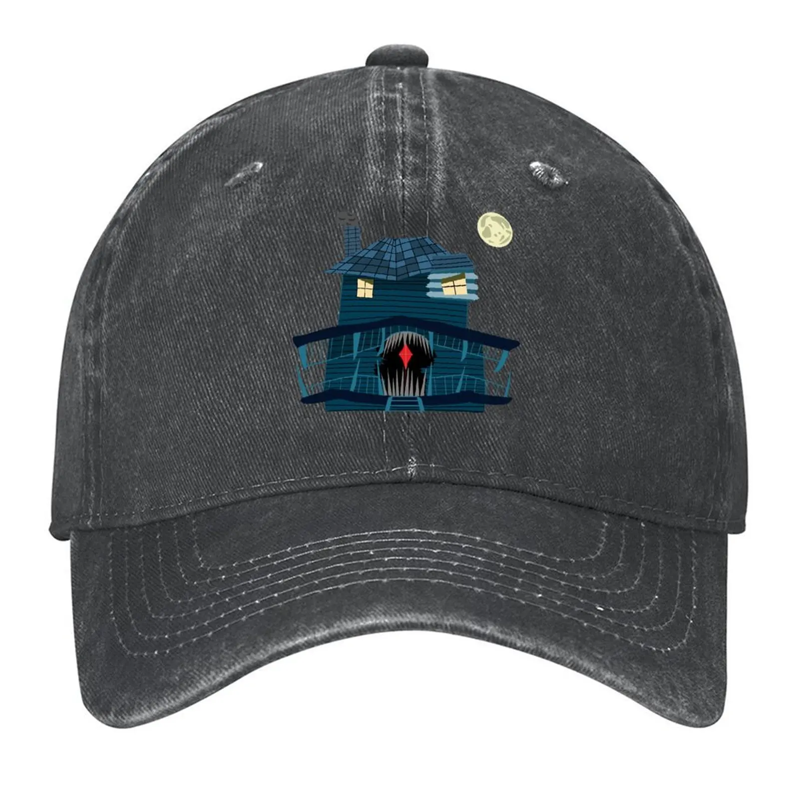 

monster house at night Baseball Cap Christmas Hat Snap Back Hat hats on offer Ball Cap Hats Woman Men's