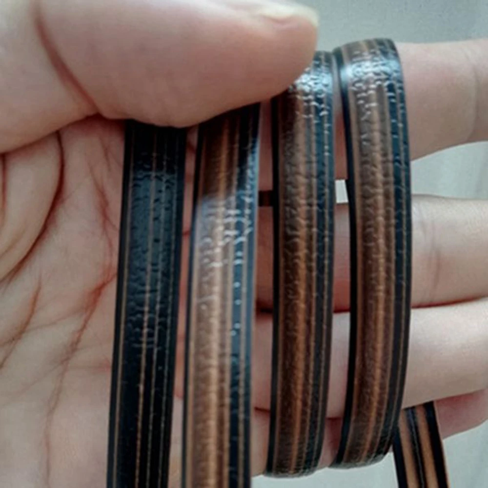 Кофейный градиент, плоский синтетический плетеный материал из ротанга, пластиковый ротанг для вязания и ремонта стульев, стол, синтетический ротанг