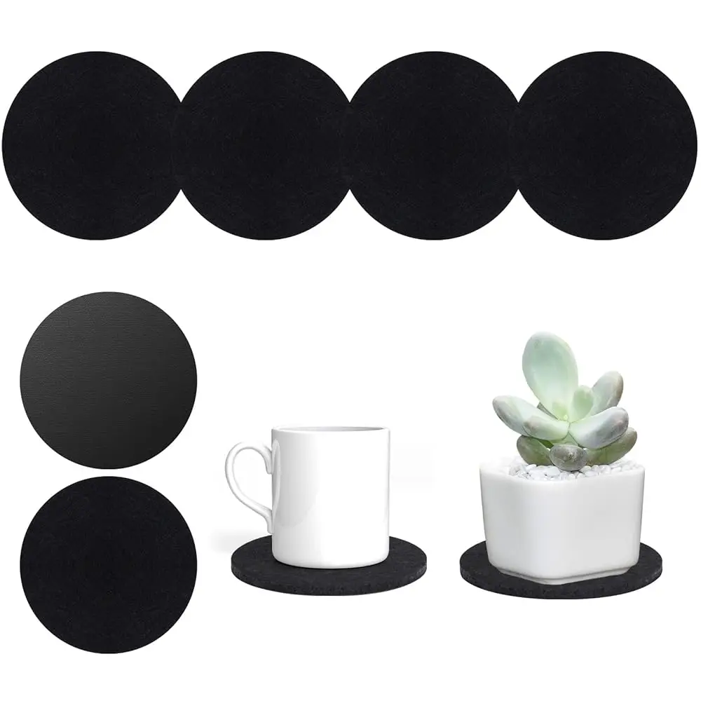 

Двусторонние подставки для растений (ткань/кожа), 6 шт., для комнатных и уличных растений, впитывающие влагу, товары для дома
