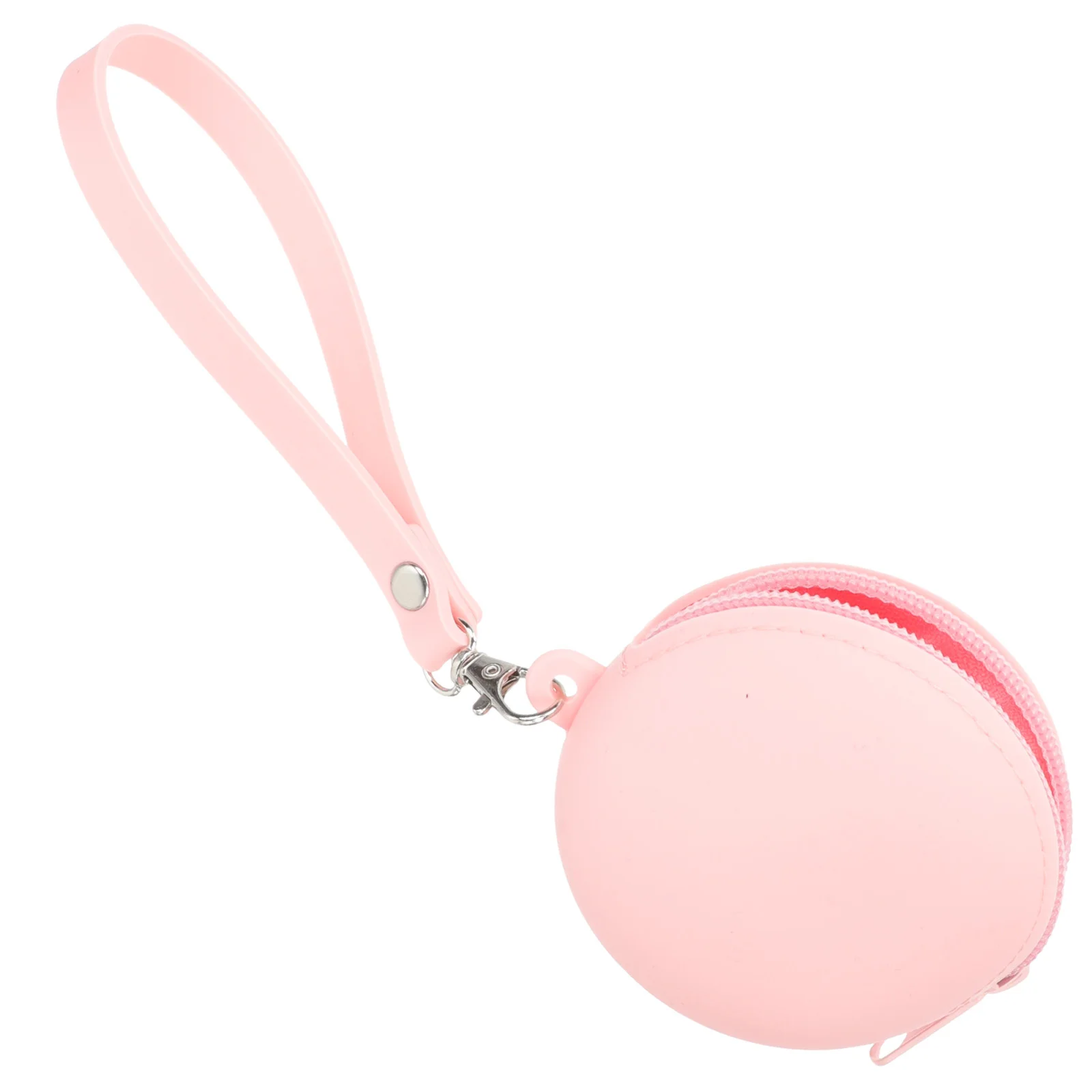 

Silicone Coin Purse Wrist Strap Zipper Small Portable Change Purse Lightweight Coin Bag for Women Travel Daily Use