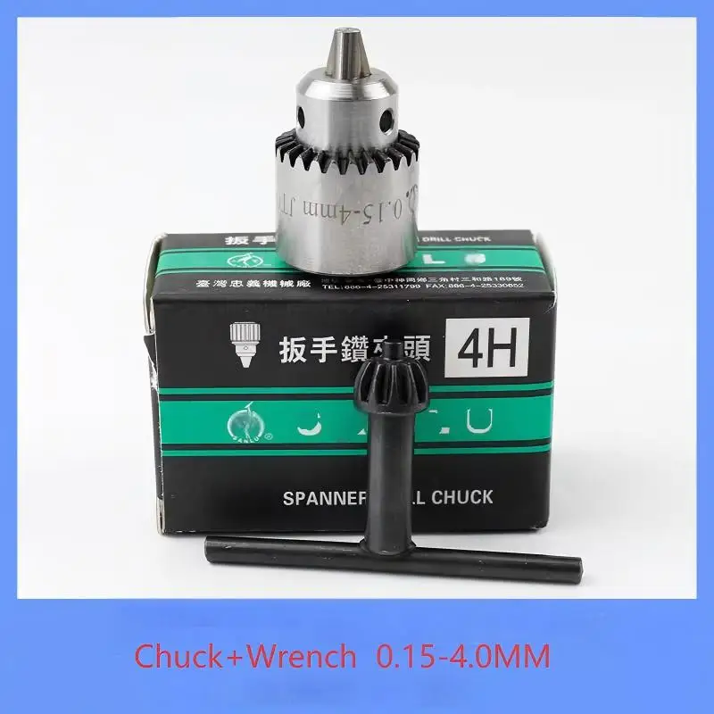 WEDM Electric Spanner Drill Chuck Thread with Key,Clamping Range 0.15-4.0mm,for EDM Drilling Machine